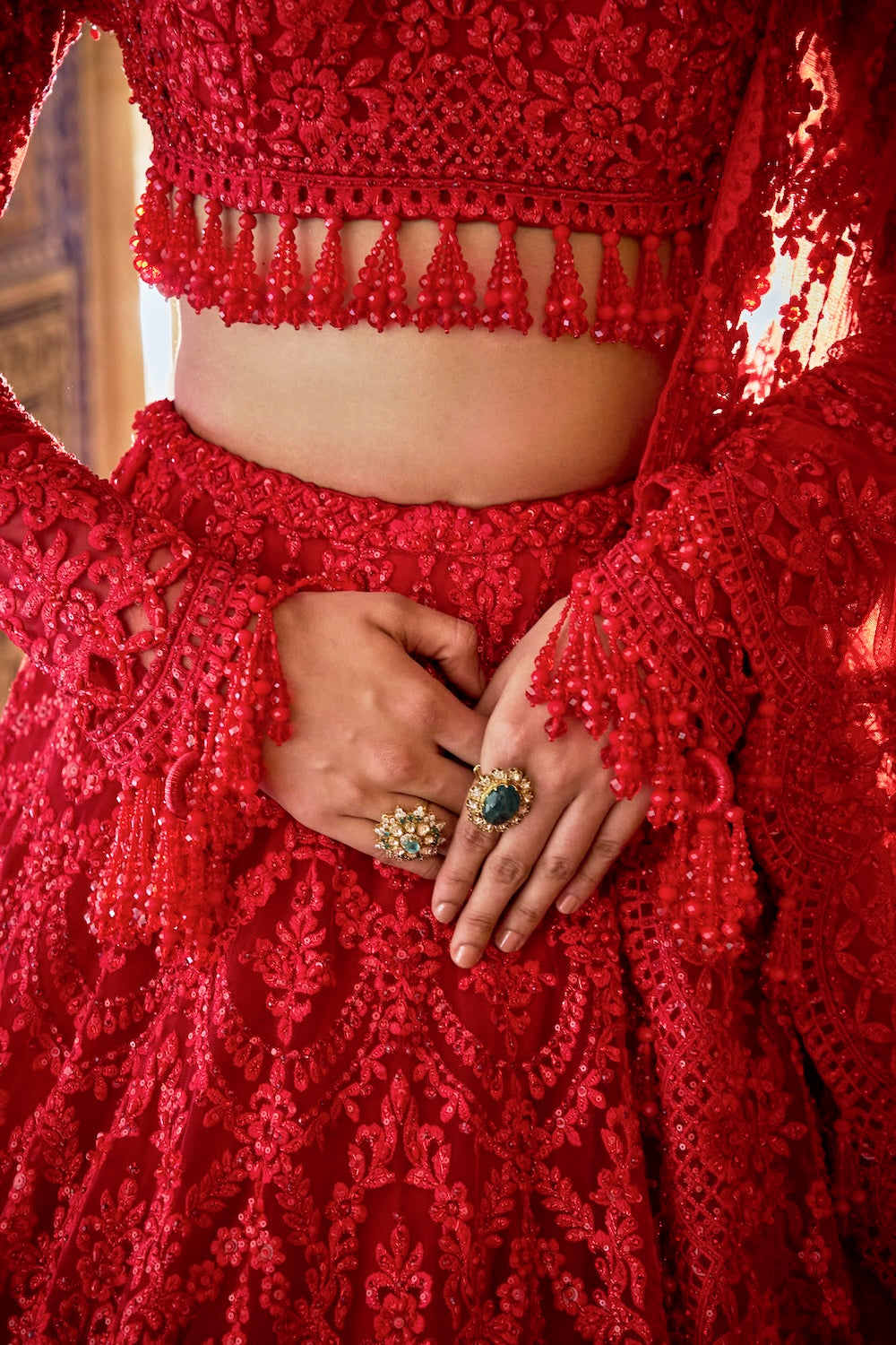 Seema Gujral - Red Lehenga Set