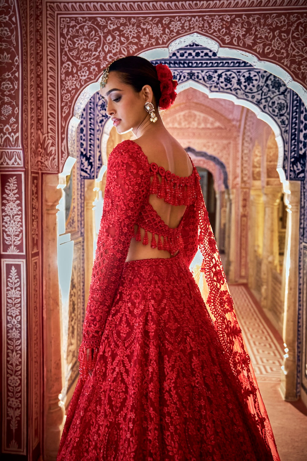 Seema Gujral - Red Lehenga Set