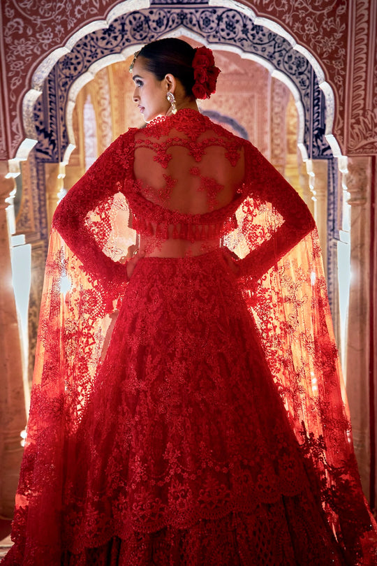 Seema Gujral - Red Lehenga Set