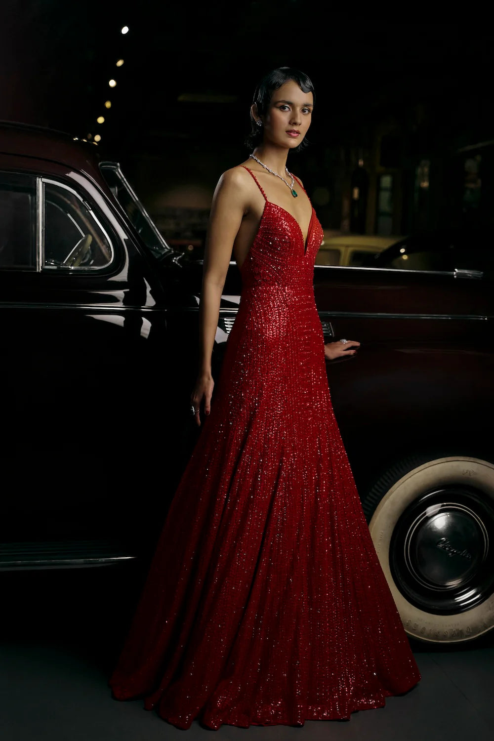 Seema Gujral - Red Sequin Gown