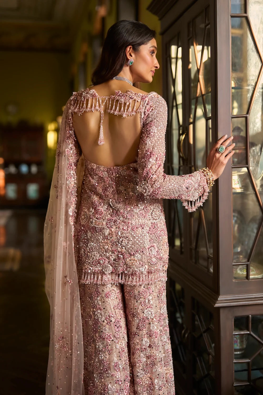 Seema Gujral - Dusty Rose Sharara Set