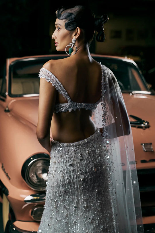 Seema Gujral - Ivory Skirt Set