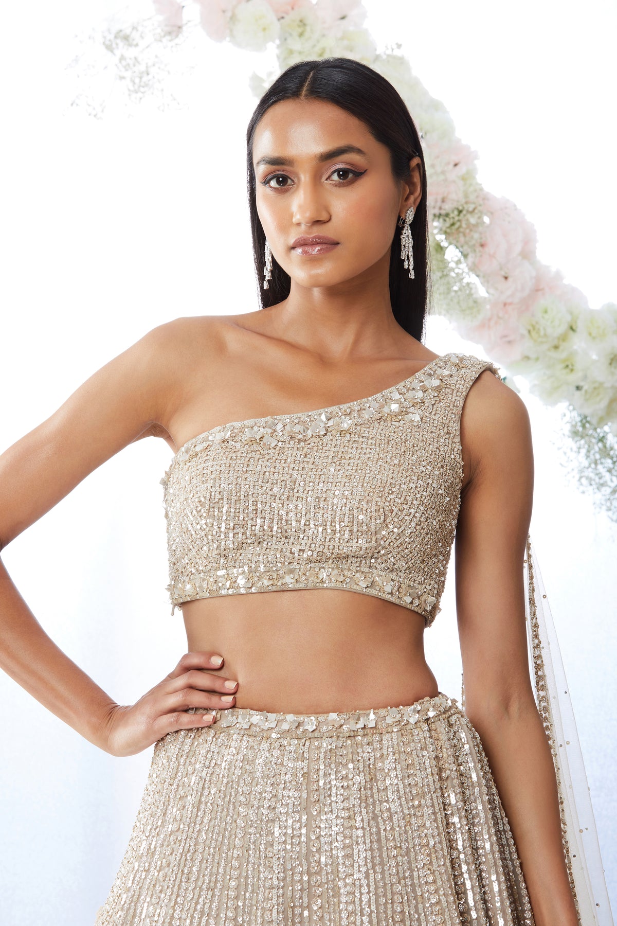 Seema Gujral - Champgane Sequin Lehenga Set