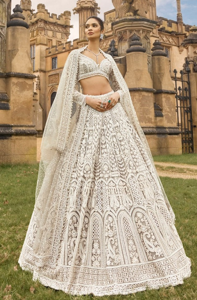 Seema Gujral - Nude Dori Lehenga Set