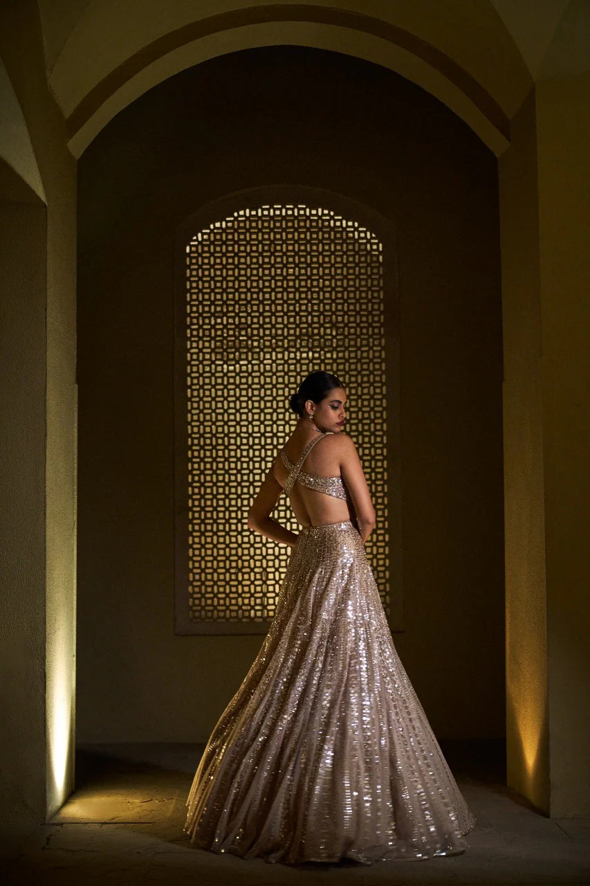 Seema Gujral - Light Gold Gown
