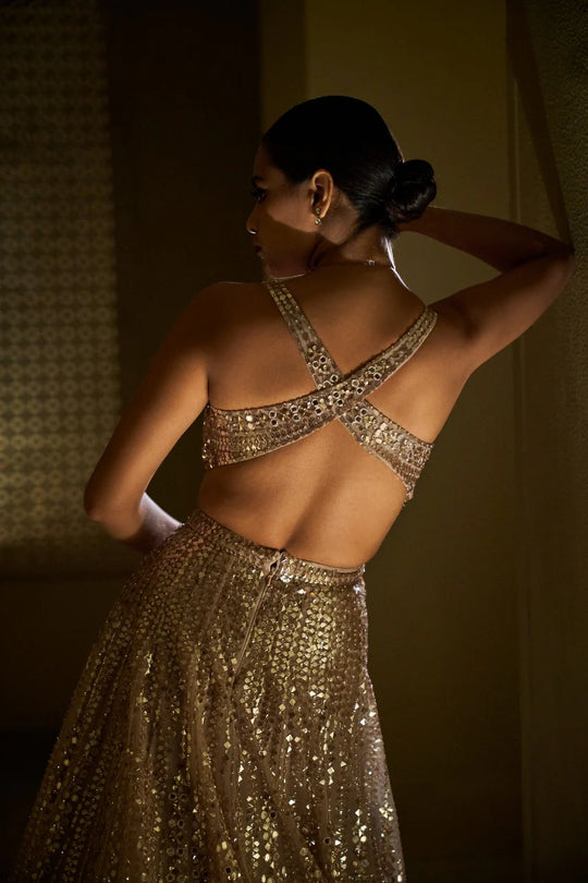 Seema Gujral - Light Gold Gown
