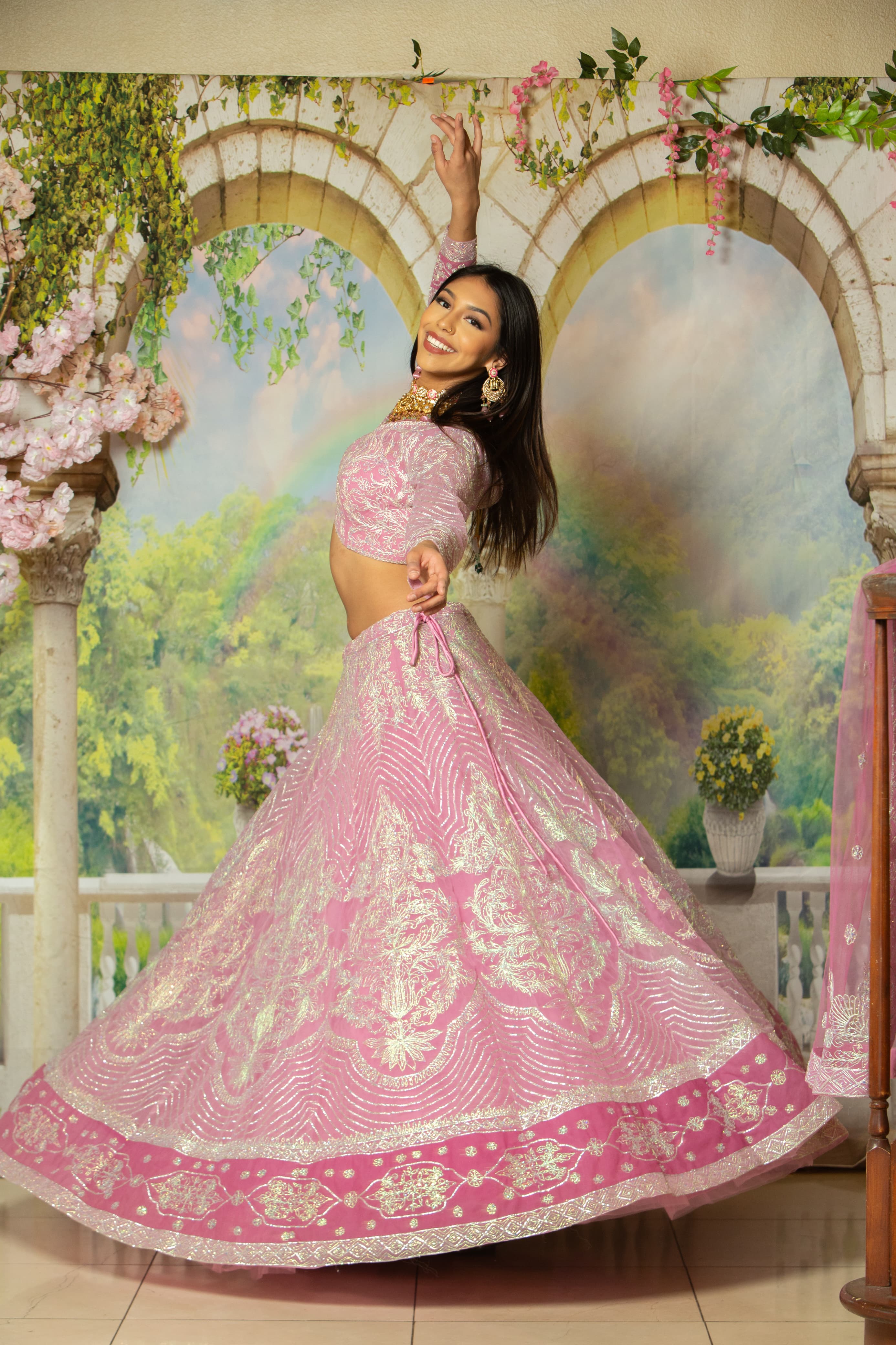 Buy Pink Lehenga Choli Sets for Women by FUSIONIC Online | Ajio.com