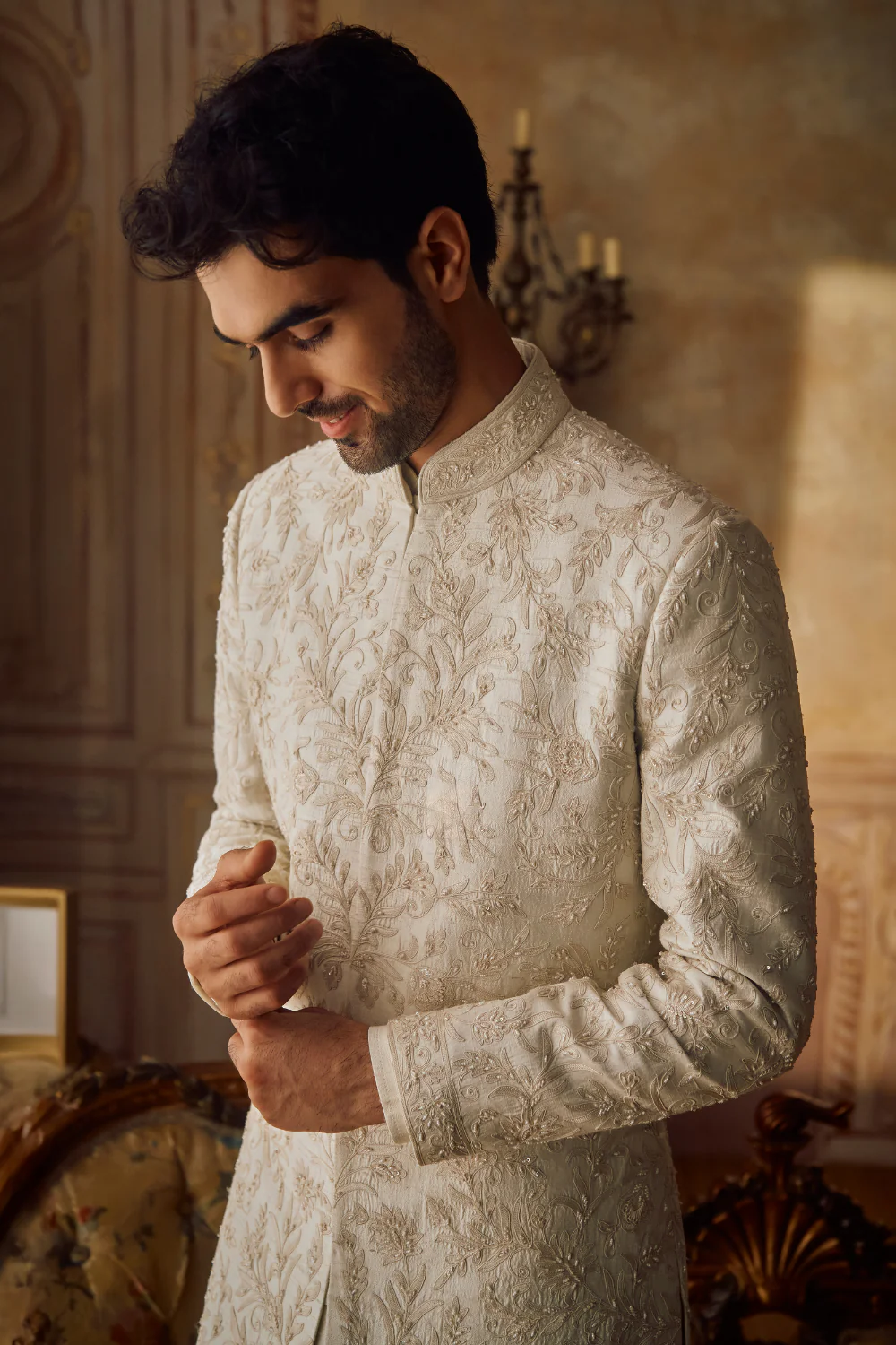 Seema Gujral - Ivory Sherwani Set