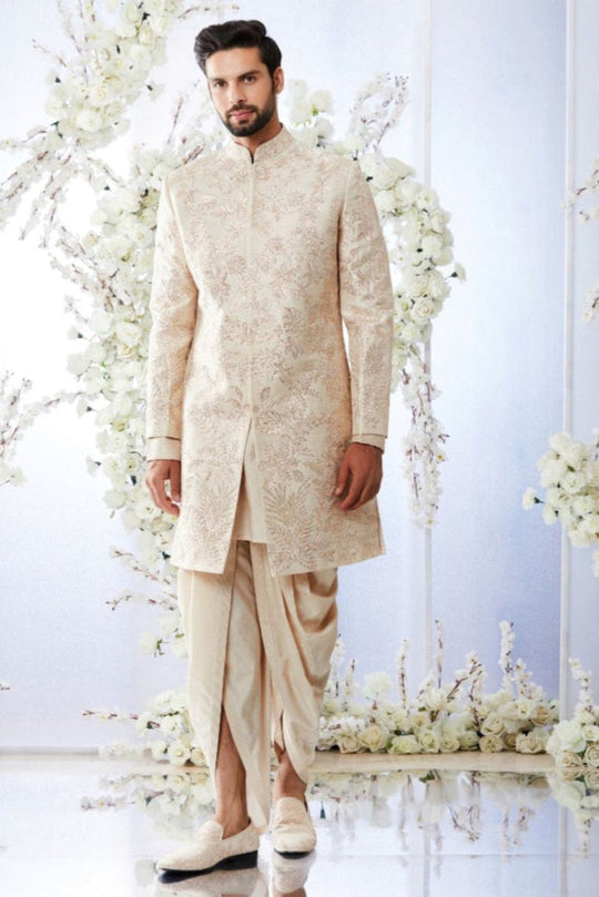 Seema Gujral - Rose Gold Sherwani Set