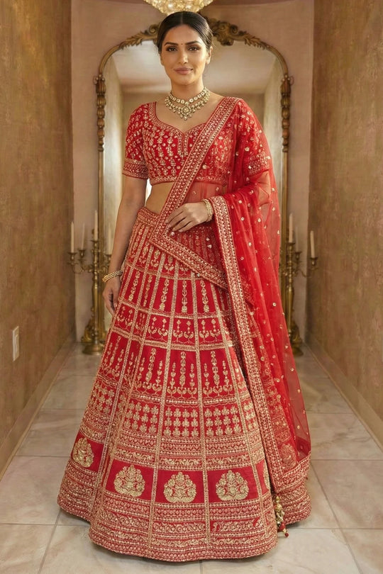 Royal Red Bridal Lehenga Choli