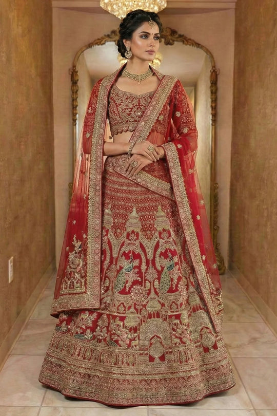 Royal Crimson Red Bridal Lehenga