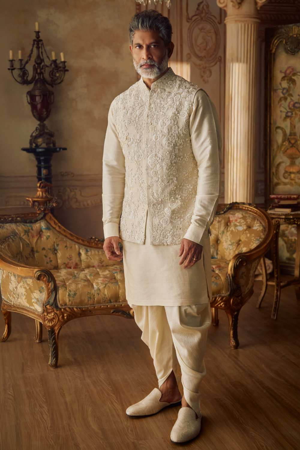 Seema Gujral - Champagne Three- Dimensional Bundi Set
