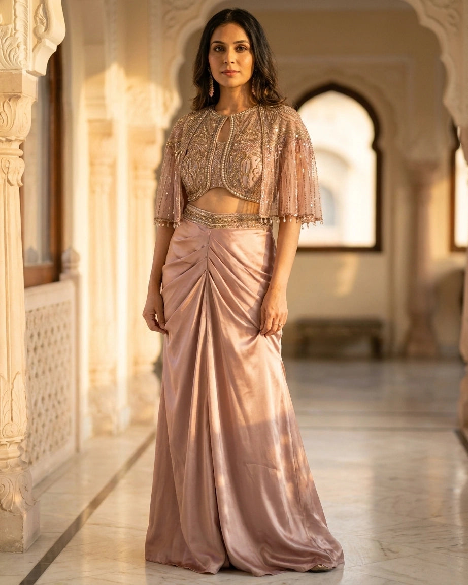 Siya Saree with Cape Blouse
