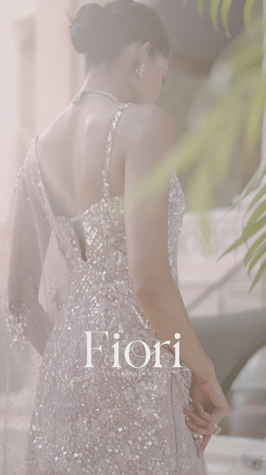 Seema Gujral - Mauve Sequin Sharara Set