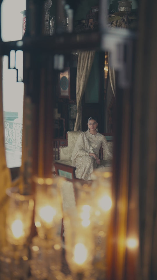 Seema Gujral - Powder Peach Gota Patti Sharara Set