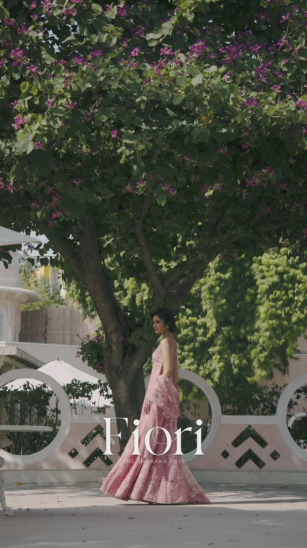 Seema Gujral - Pink Dori Sharara Set