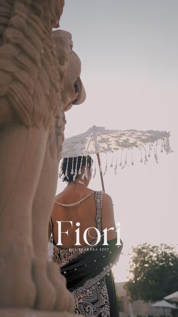 Seema Gujral - Black Pearl Sharara Set