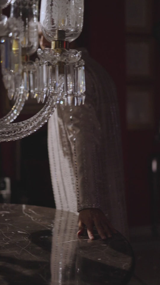 Seema Gujral - Nude Silver Sharara Set