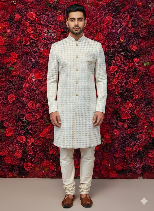 Blue Gold sherwani