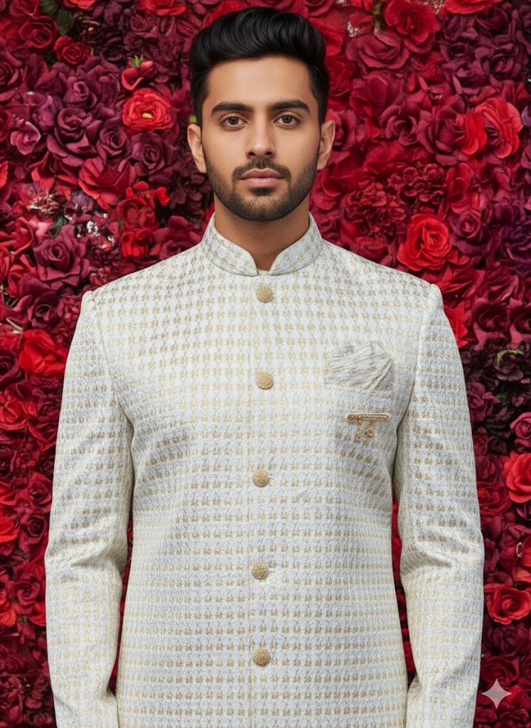 Blue Gold sherwani