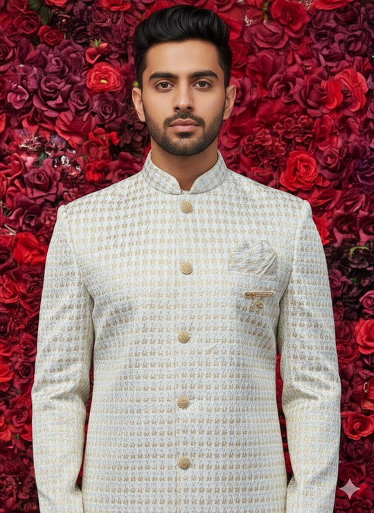 Blue Gold sherwani