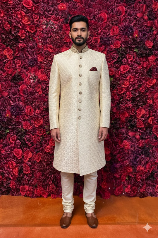 Beige sherwani