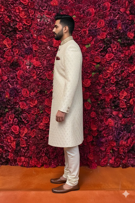 Beige sherwani