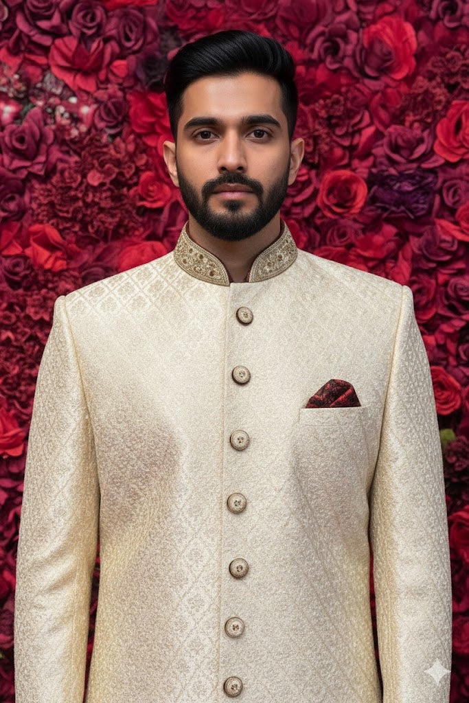 Beige sherwani