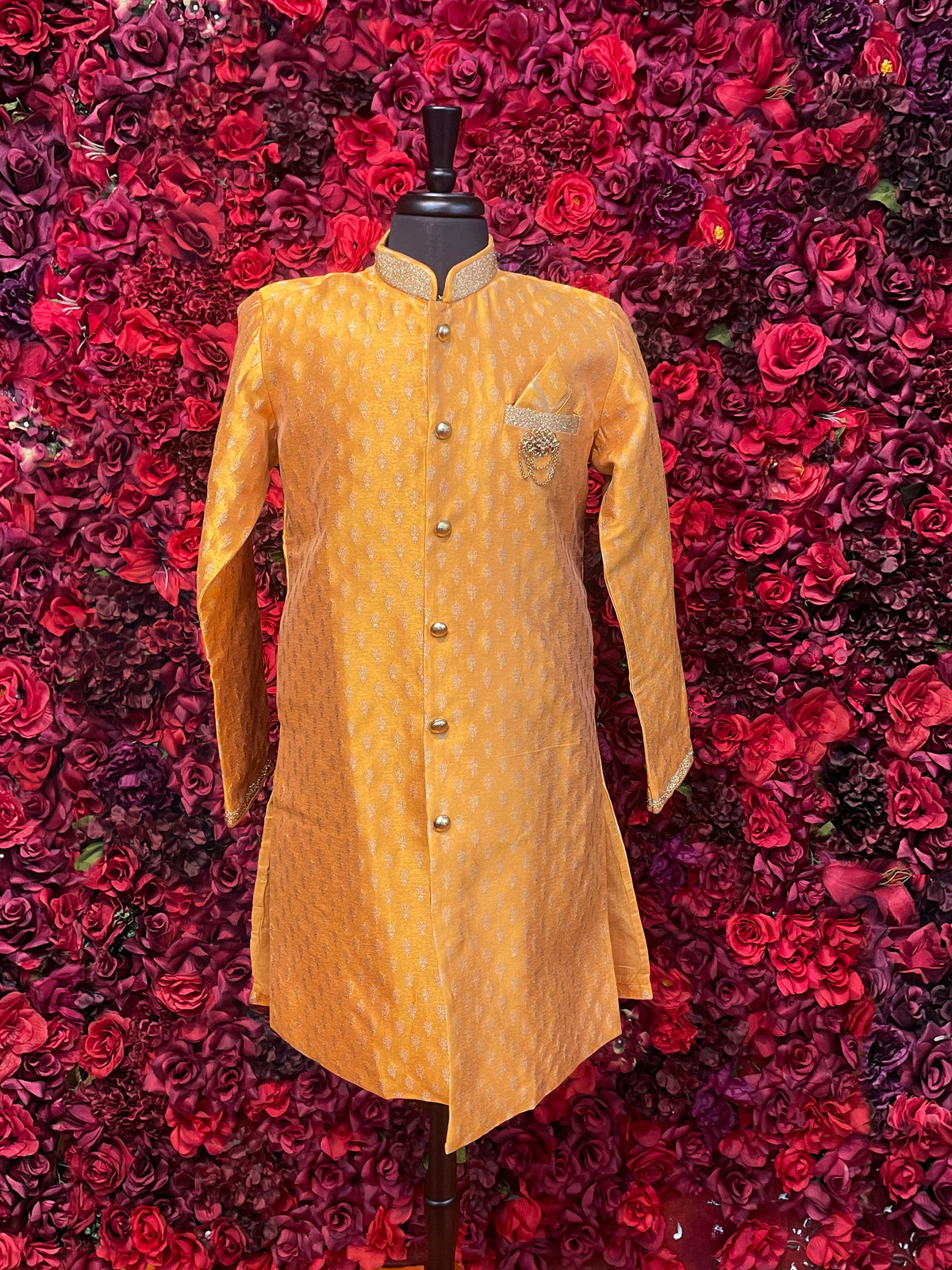 Amber Yellow sherwani