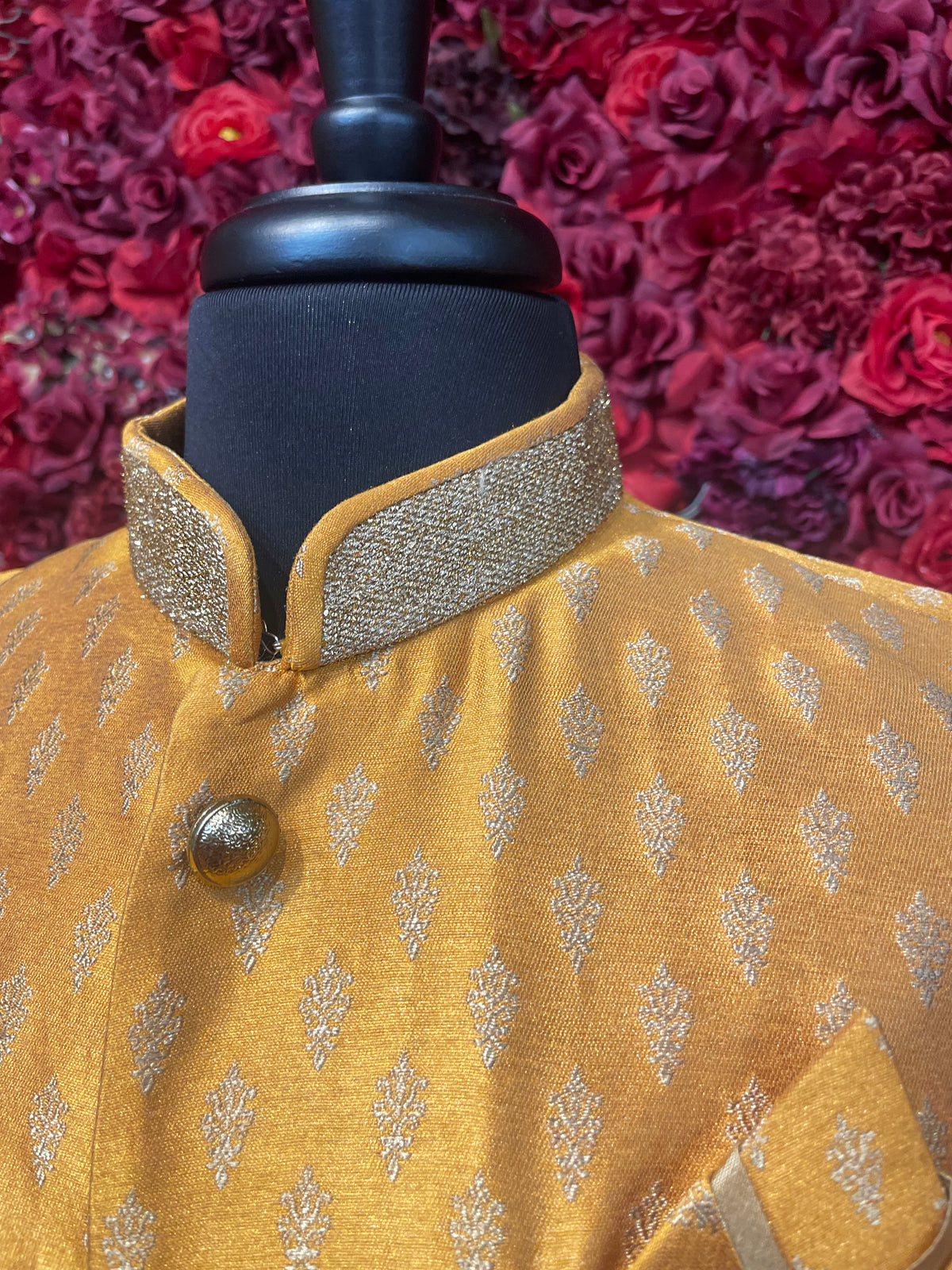 Amber Yellow sherwani