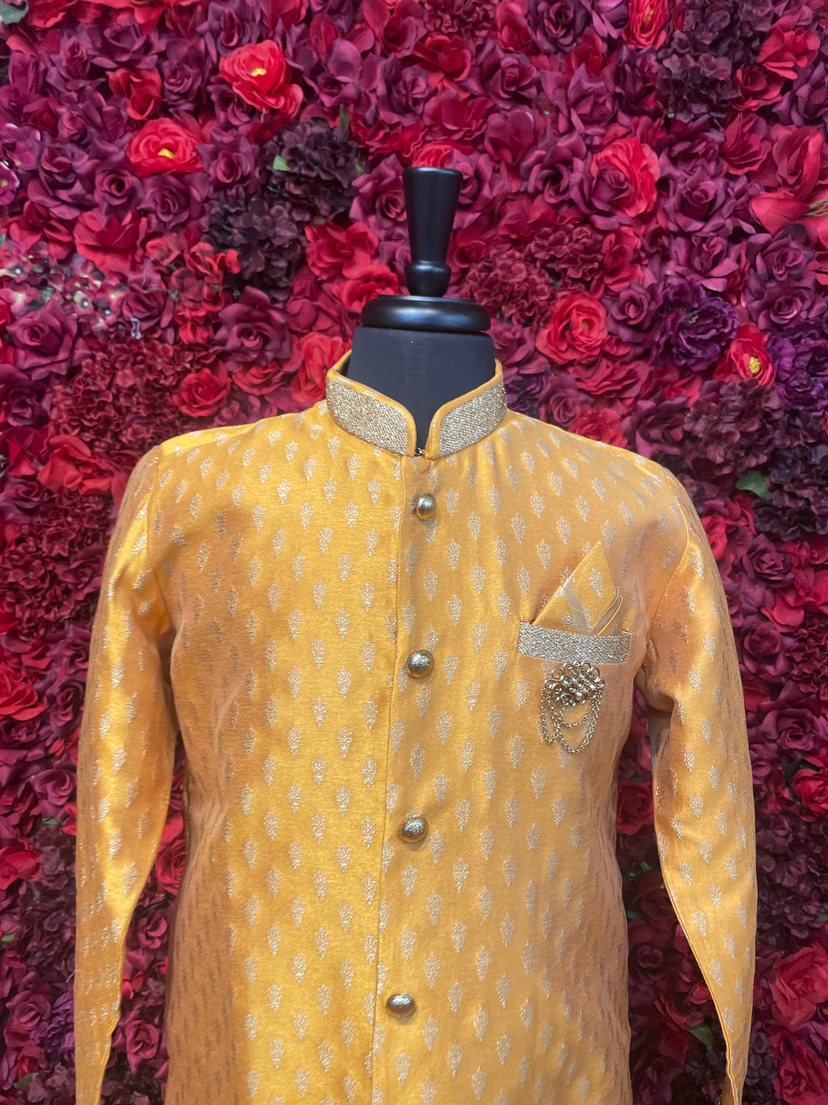 Amber Yellow sherwani