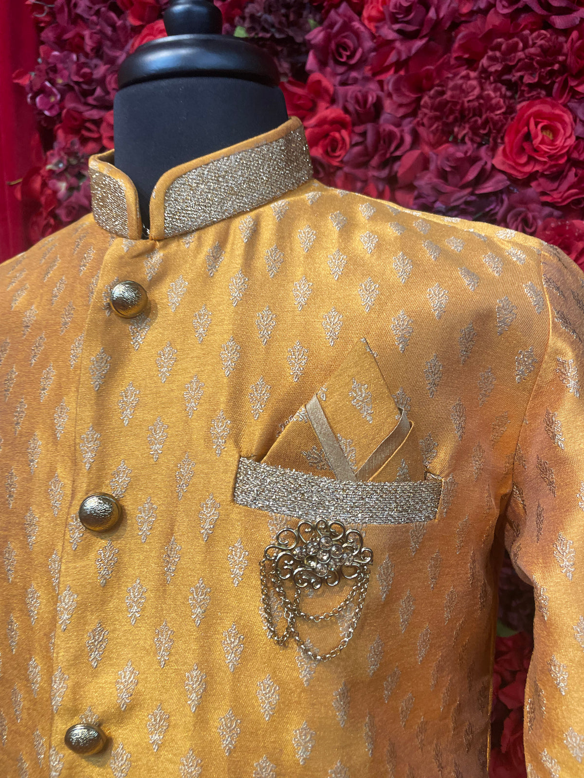 Amber Yellow sherwani