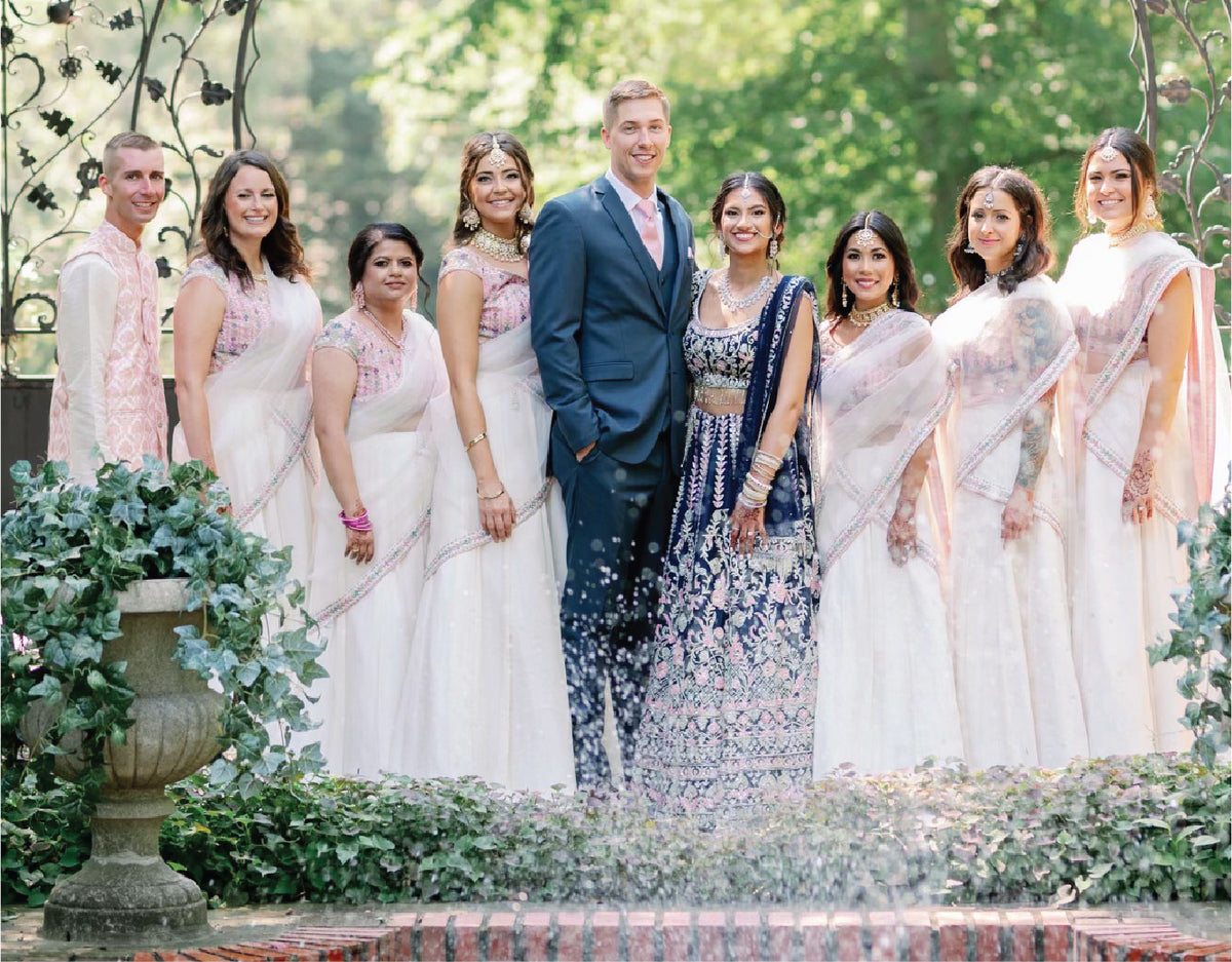 Pearl Saree Bridesmaids