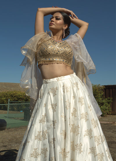 Gold Ivory Lehenga
