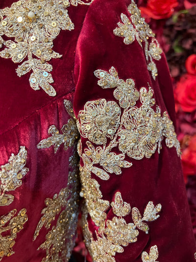 Red_Gold__Indian Bridal Wear_Lehenga_Blouse