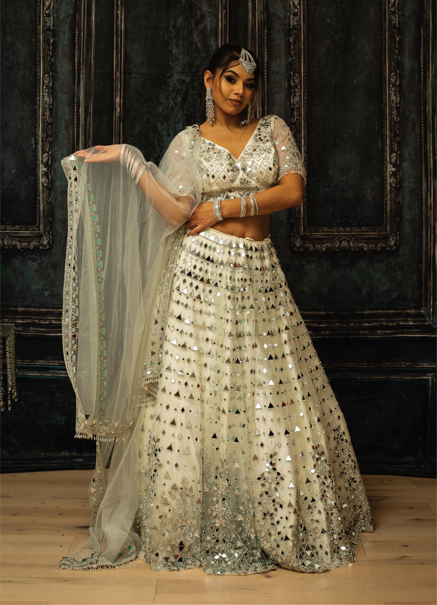 Bridal ivory Lehenga_Indian Wear