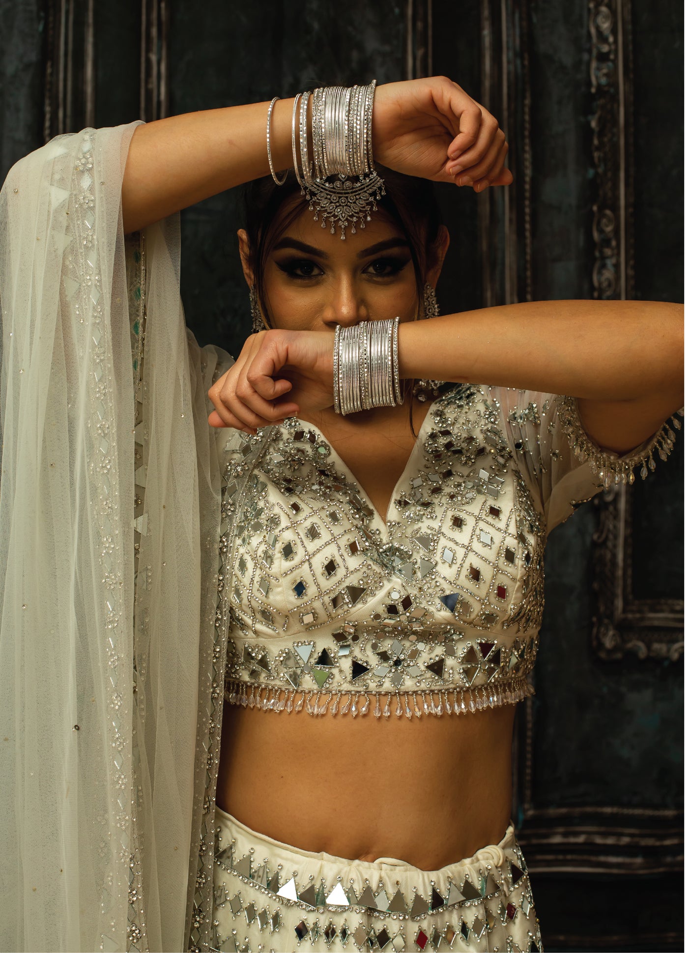 Bridal ivory Lehenga_Indian Wear