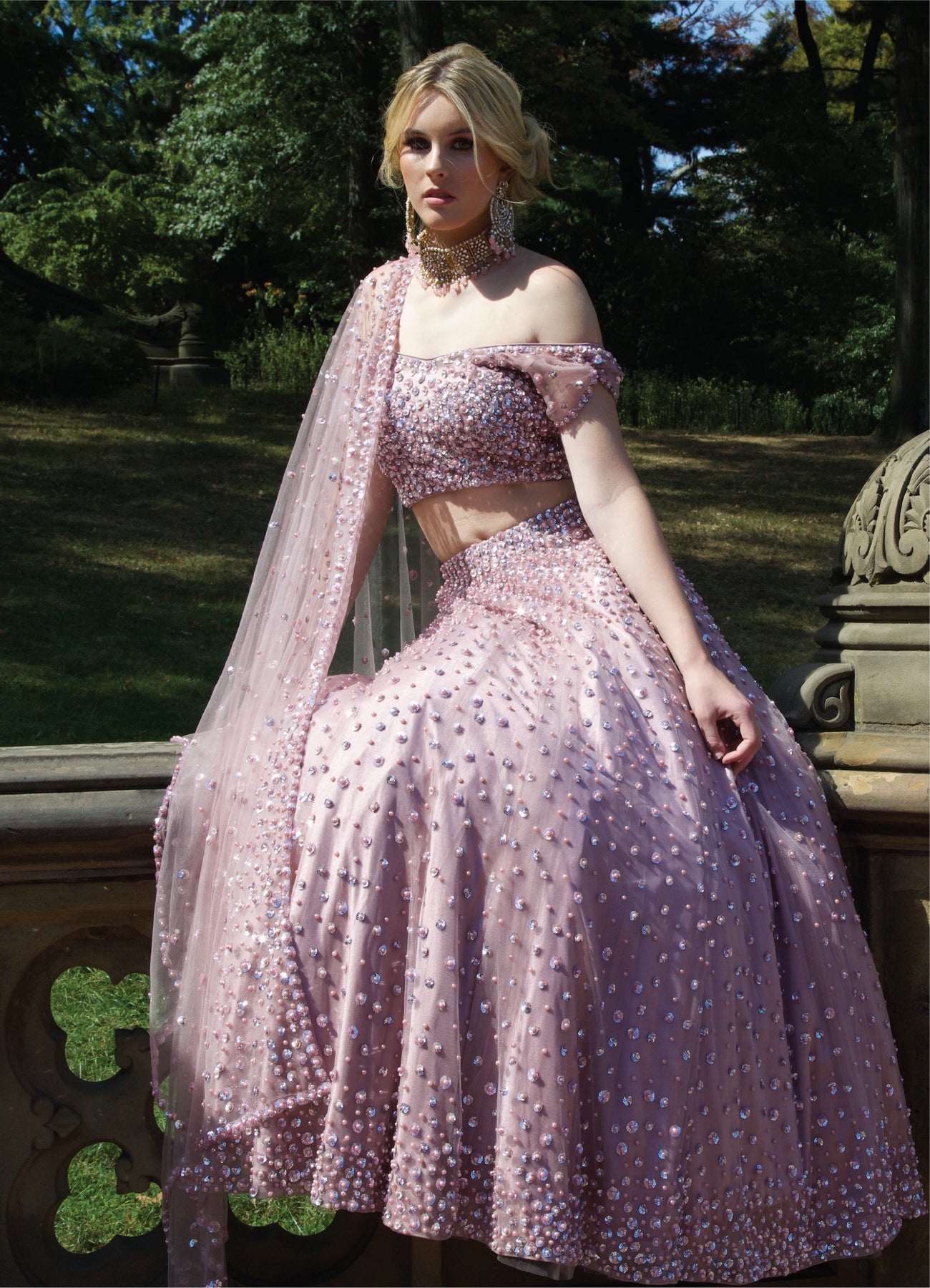Ultra modern off the shoulder lehenga #indianfashion #indianclothing |  Haute couture, Couture