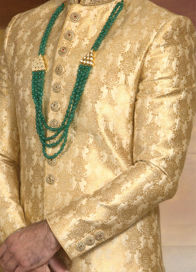 Menswear_Sherwani_Gold_Red
