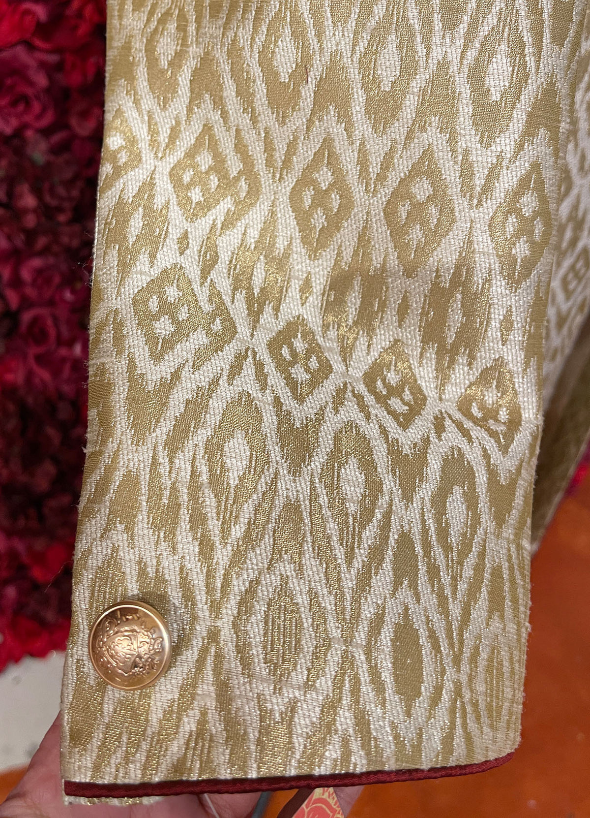 Mens Gold Sherwani_Groom Wear