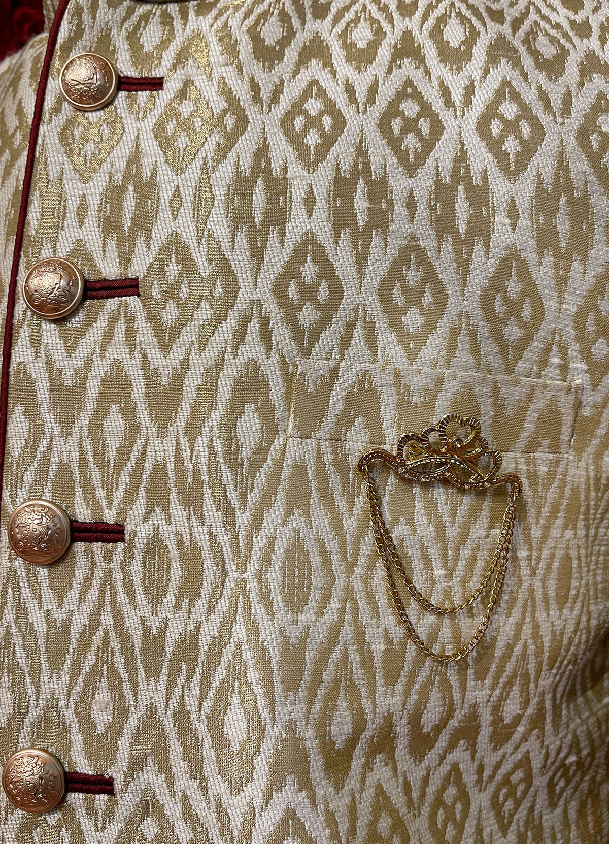 Mens Gold Sherwani_Groom Wear