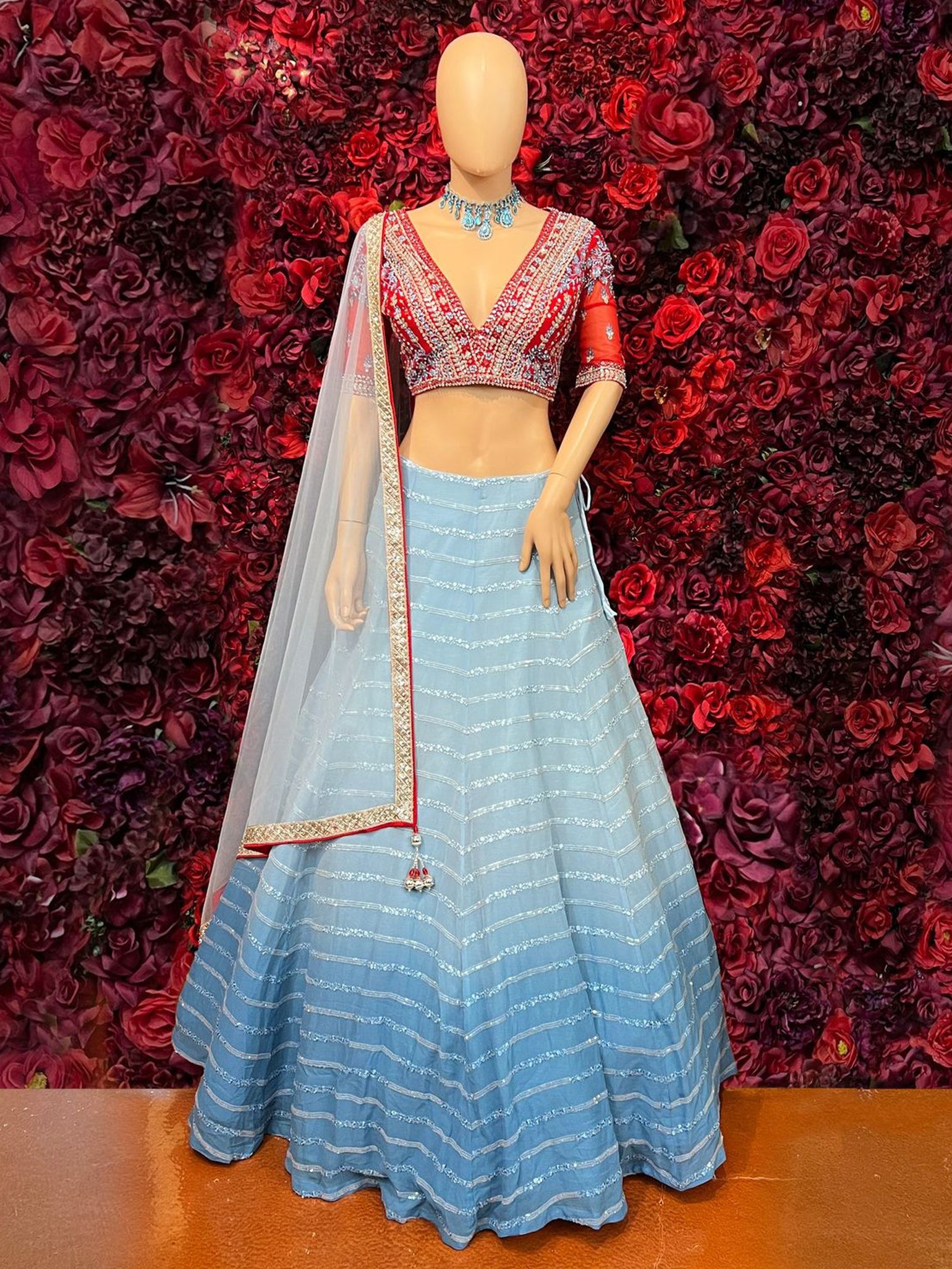 Buy Beautiful Blue Colour Georgette Lehenga Choli Sequins Embroidered  Lehengacholi for Women With Border Dupatta Readytowear Bridesmaid Lehenga  Online in India - Etsy