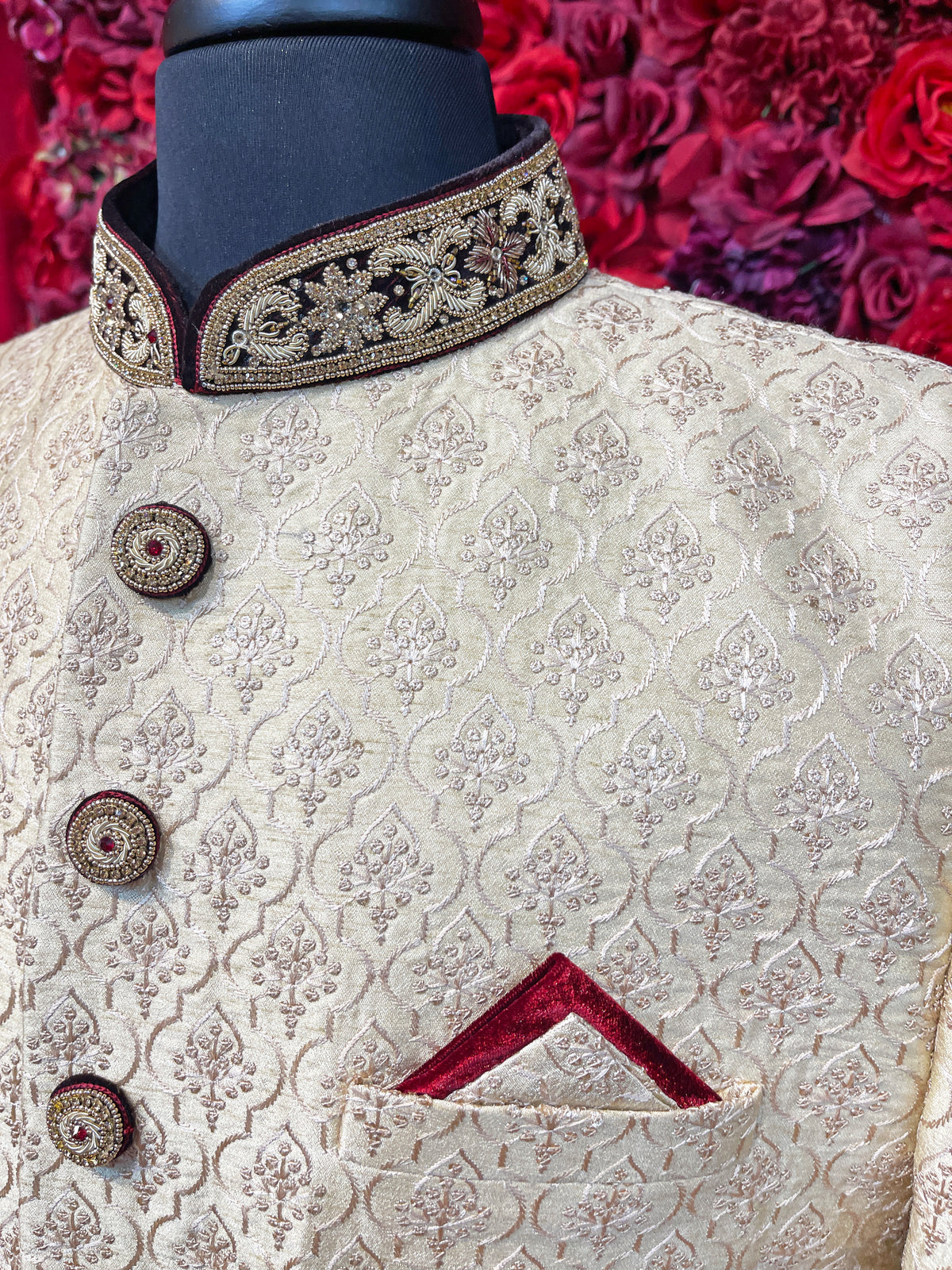 Beige sherwani