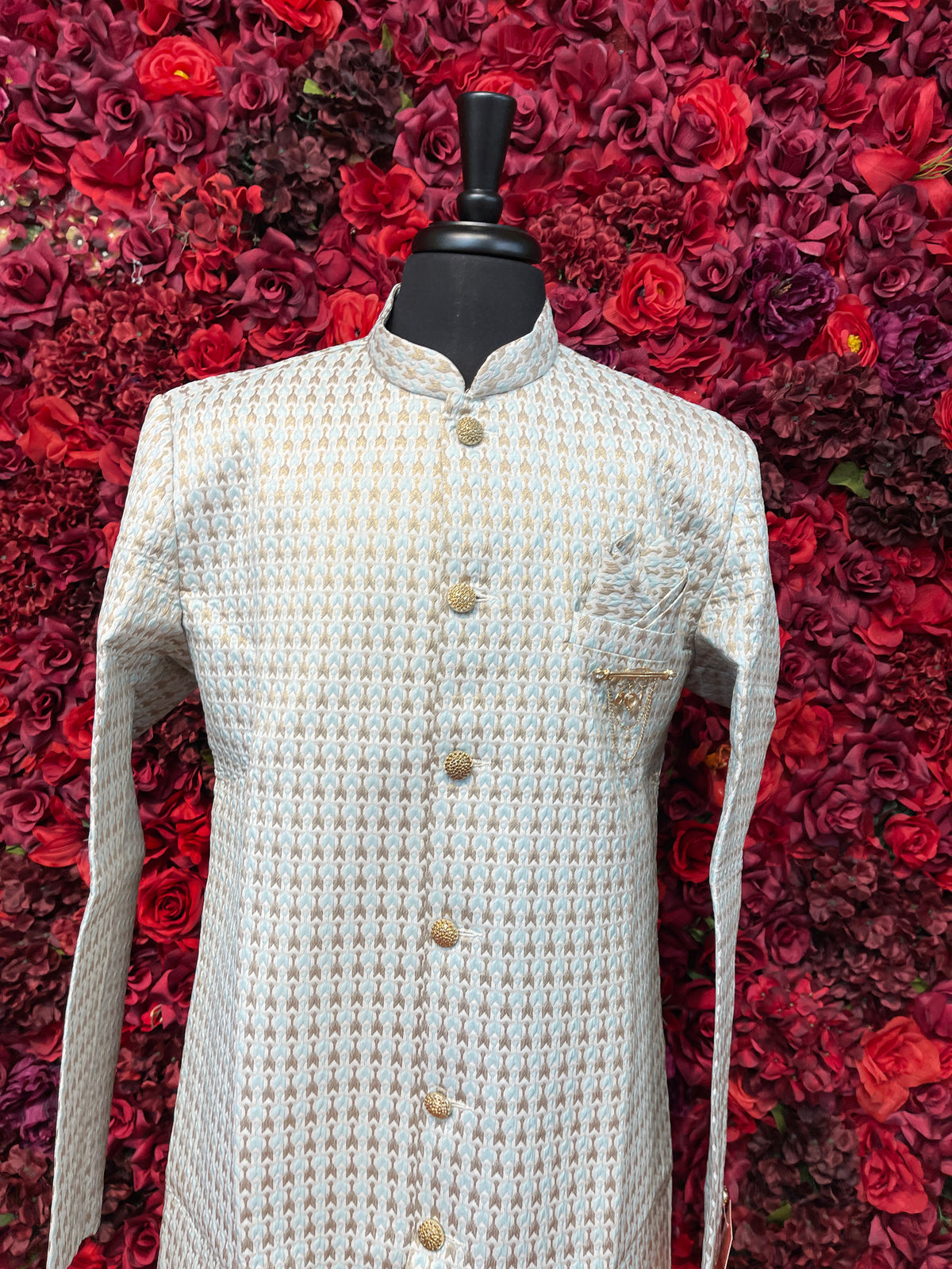 Blue Gold sherwani