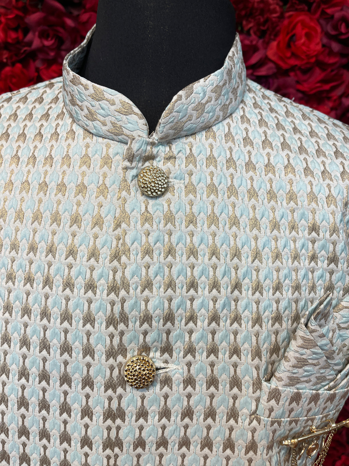 Blue Gold sherwani