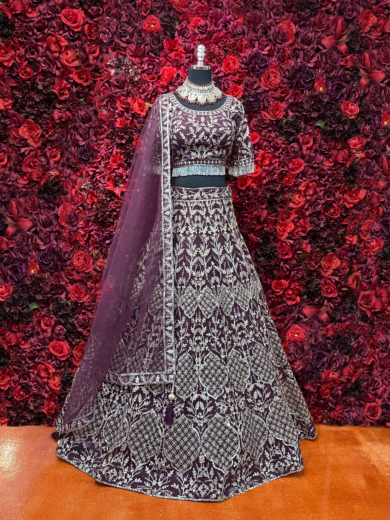purple indian bridal dress Royal Purple Purple Indian Wedding Dress Our Gorgeous Bride Shines In A Deep Royal Purple Lehenga