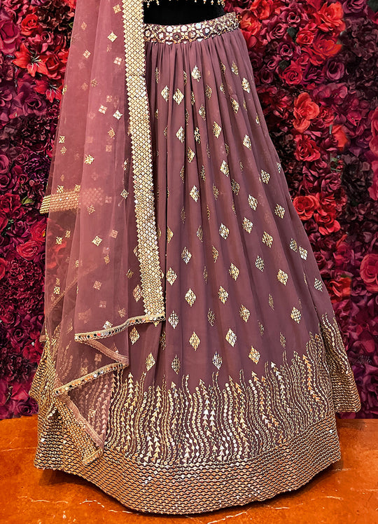 Wine Lehenga